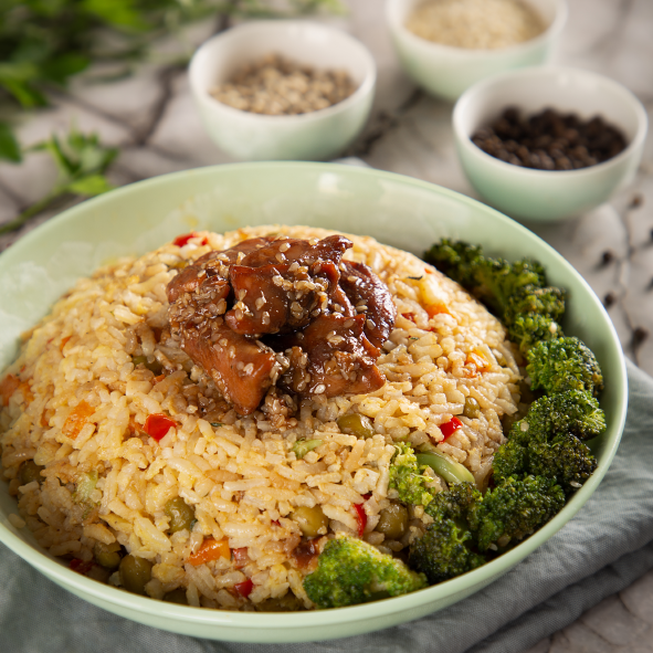 دستور پخت برنج و مرغ گنبدی